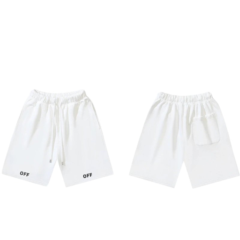 Off-White 017 simple white shorts