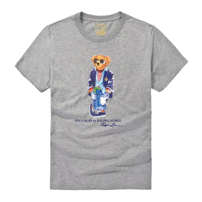 Ralph Lauren Polo Bear trendy brand heather grey T-shirt