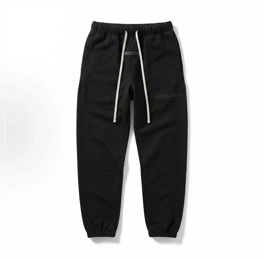 ESSENTIALS minimalist style black sweatpants