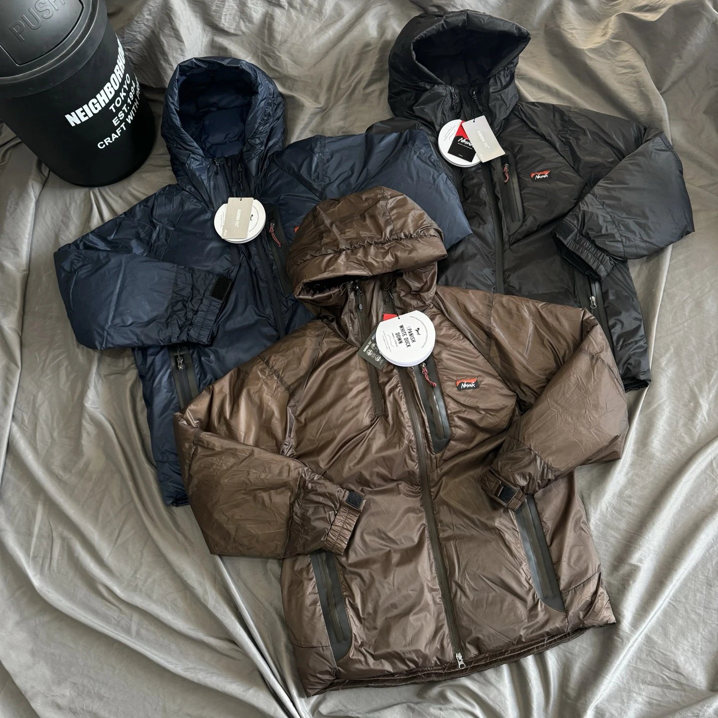 Travel Packing Hooded Puffer Jacket by StoneIsland with Hooded Glossy