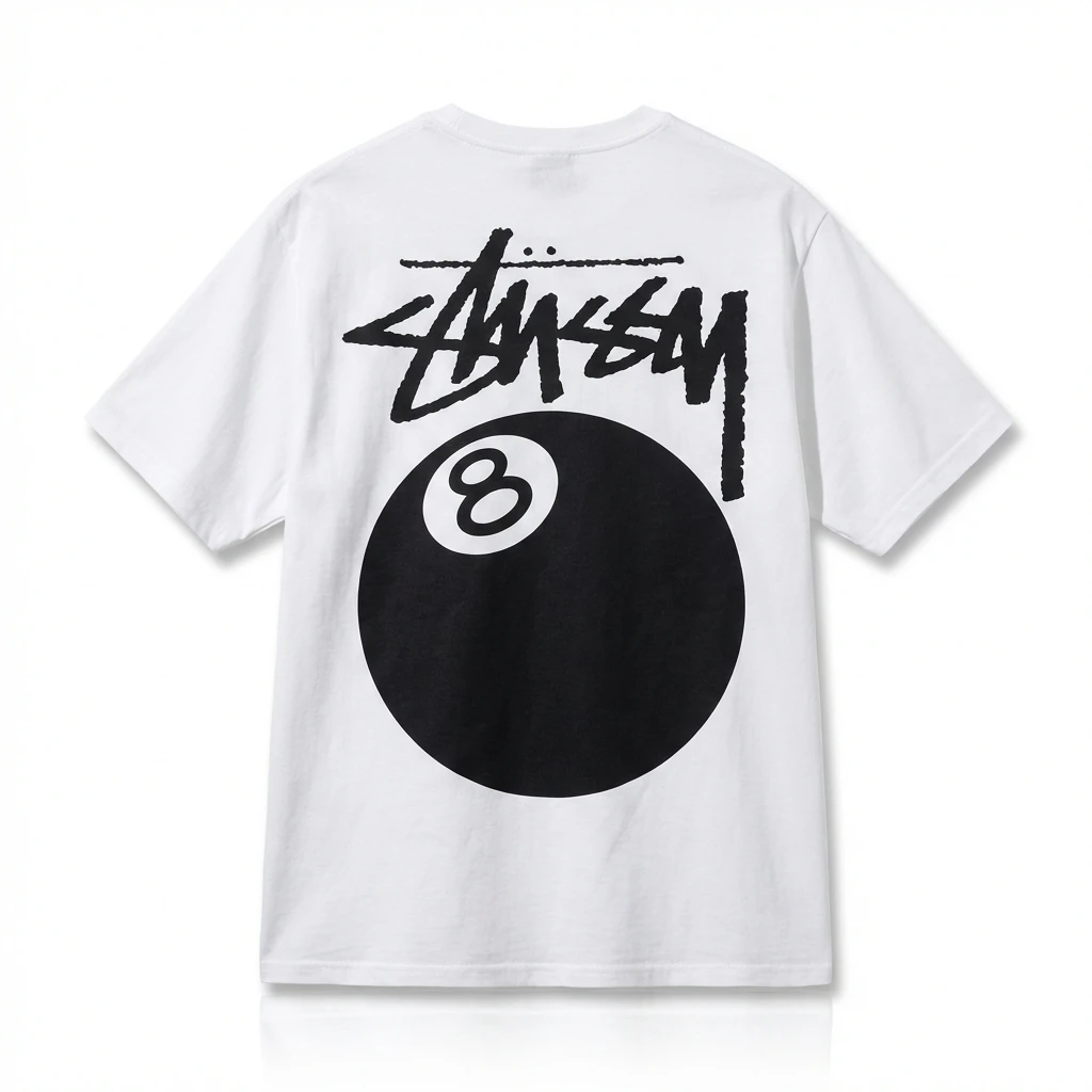 Stussy No.8 Ball White T-shirt