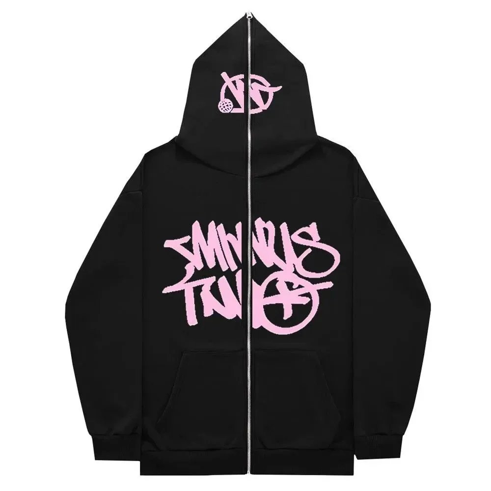 Trapstar Easy Match Graphic zip hoodie Black Zip Pink for Everyday Use