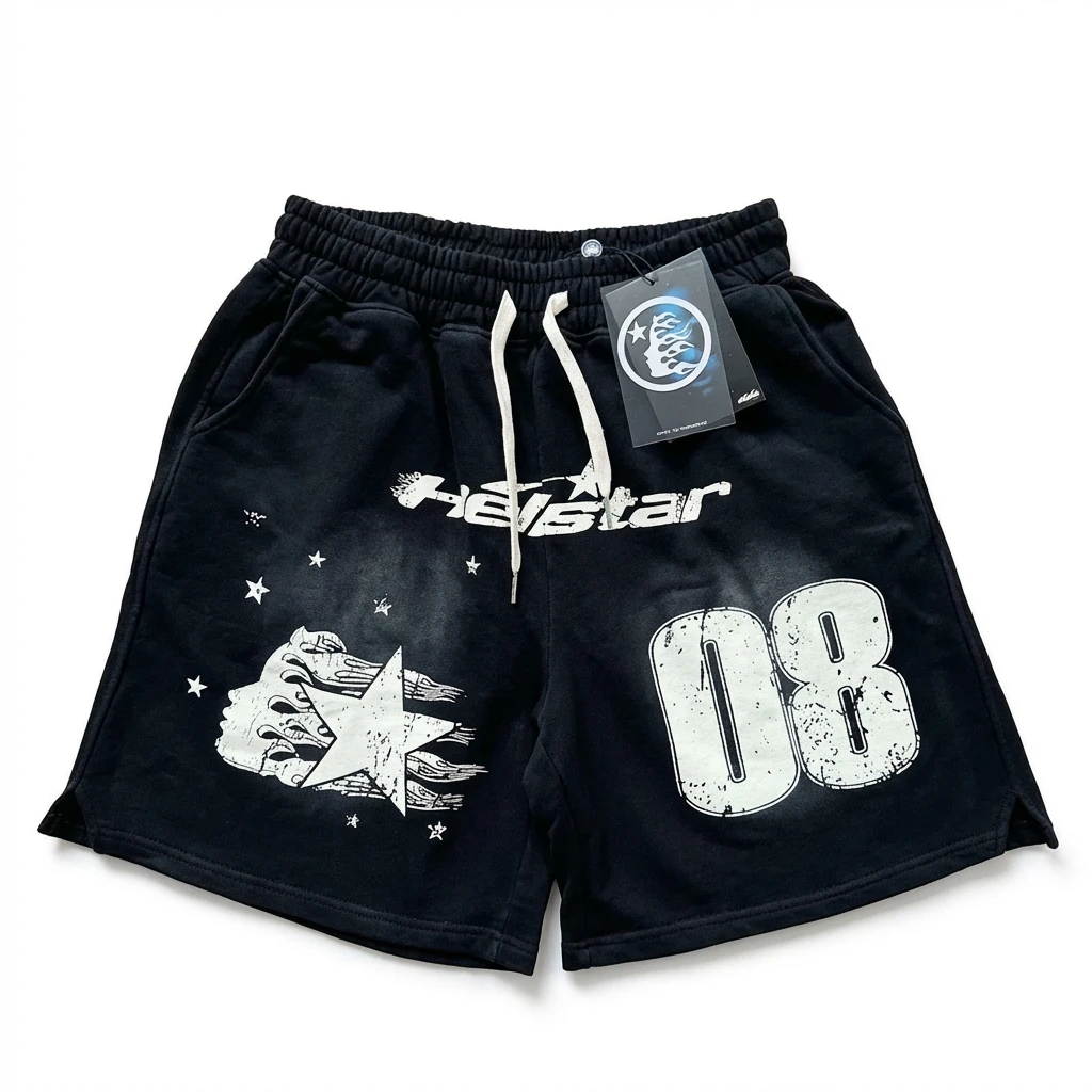 Hellstar Dark Style Printed Shorts
