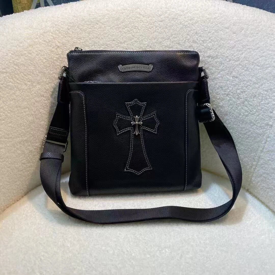 Chrome Hearts Black Crossbody Pouch Crossbody Bag for Daily Rotation