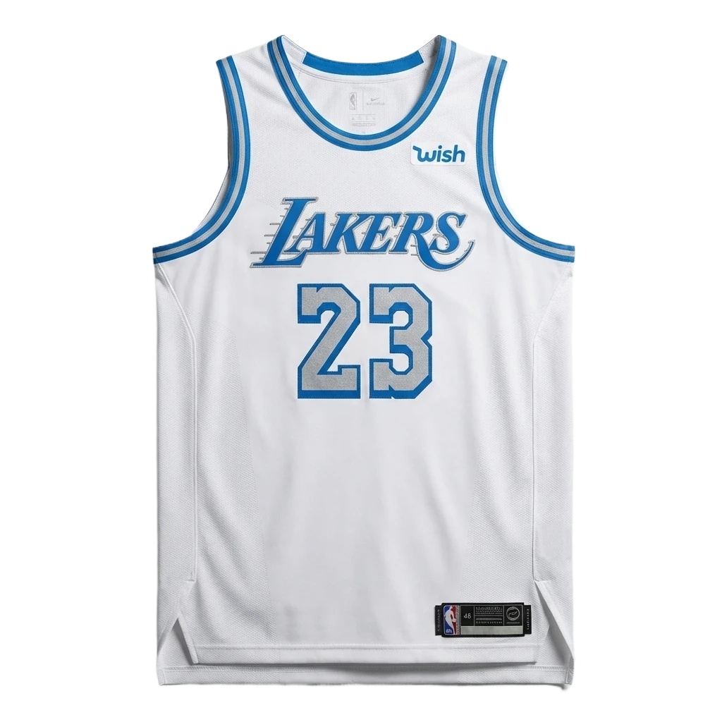 The No. 23 white jersey of the LBJ Lakers.