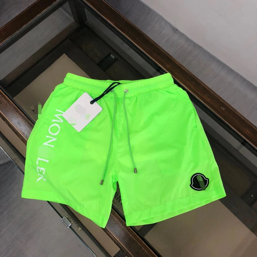 Moncler Beach Collection Casual Style Fluorescent Green Shorts