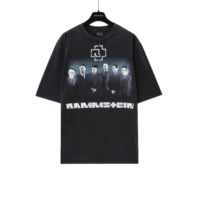 Balenciaga Rock Style Black T-shirt