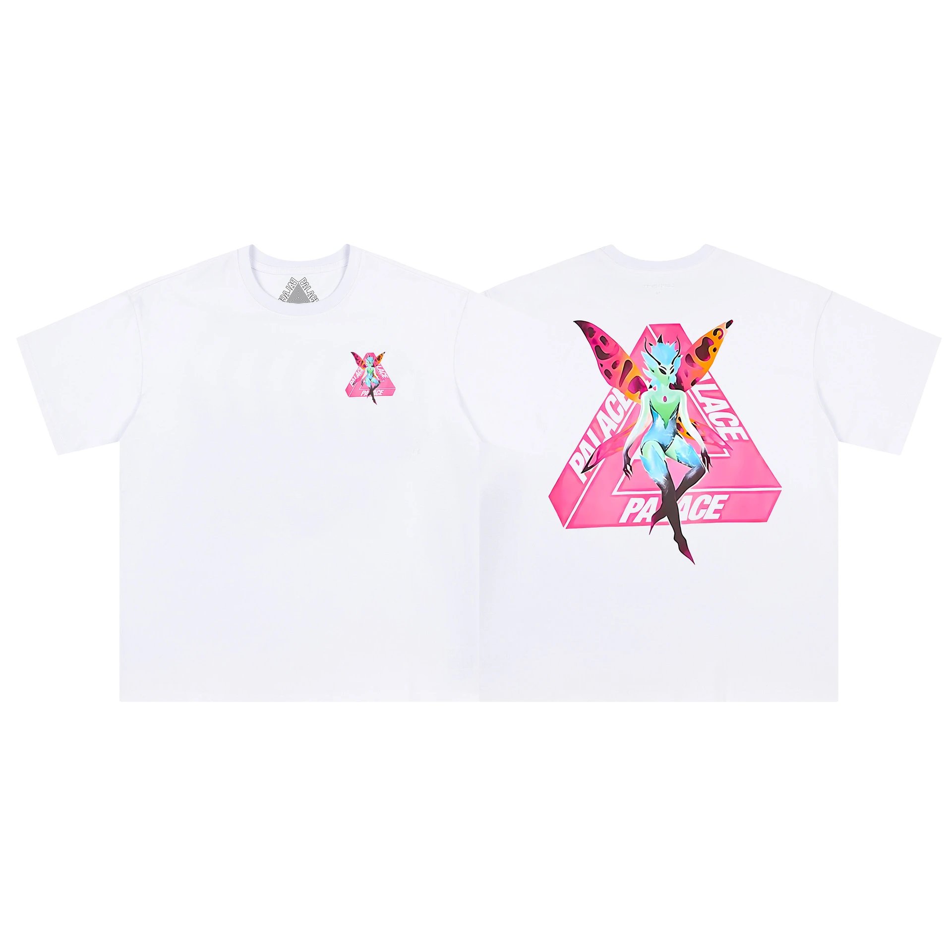 Palace Elf Print Street Style White Short-sleeve T-shirt