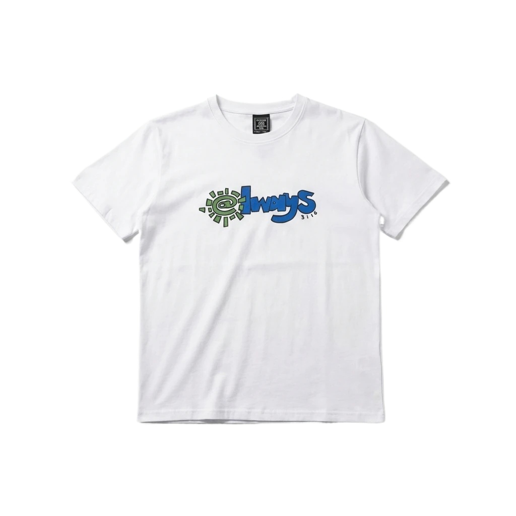 ADWYSD Printed Simple White T-shirt
