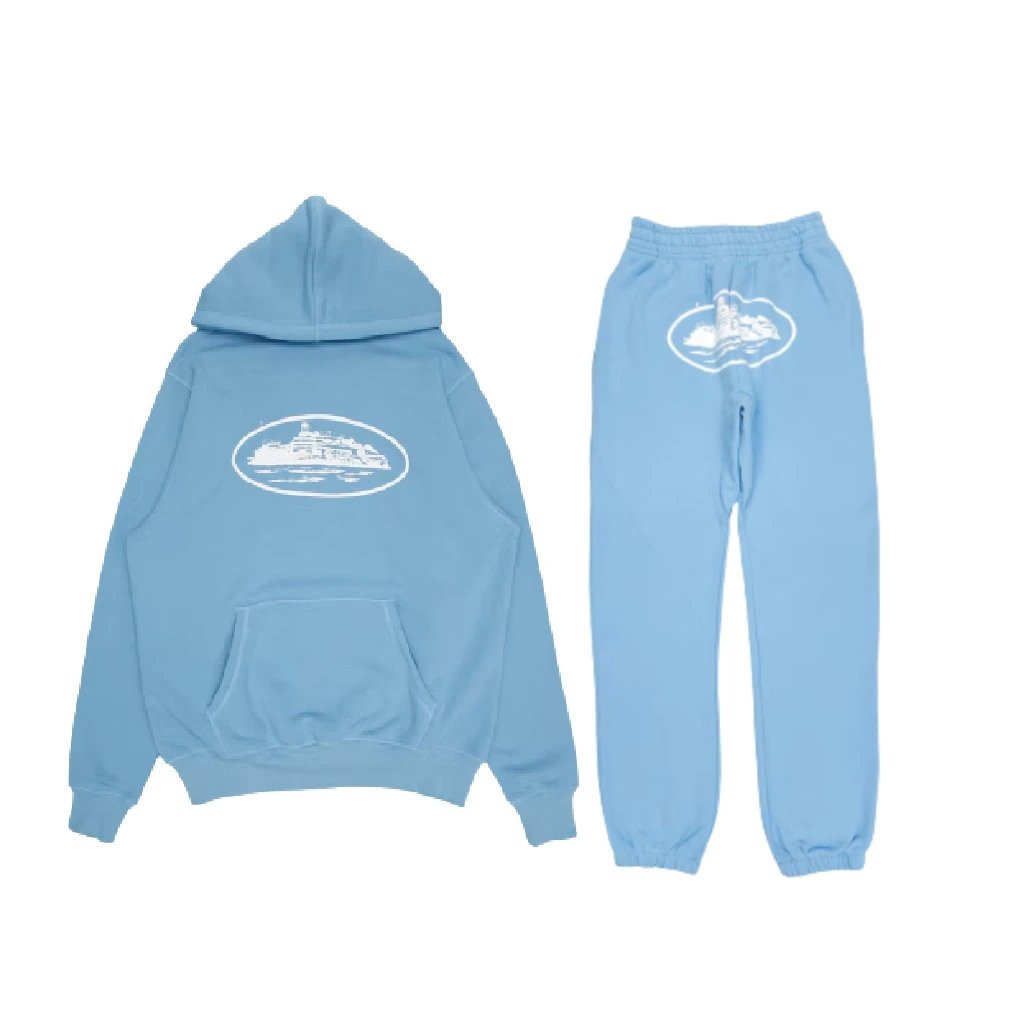 Stussy Matching Set Sky Blue Tracksuit Set Streetwear Look Logo