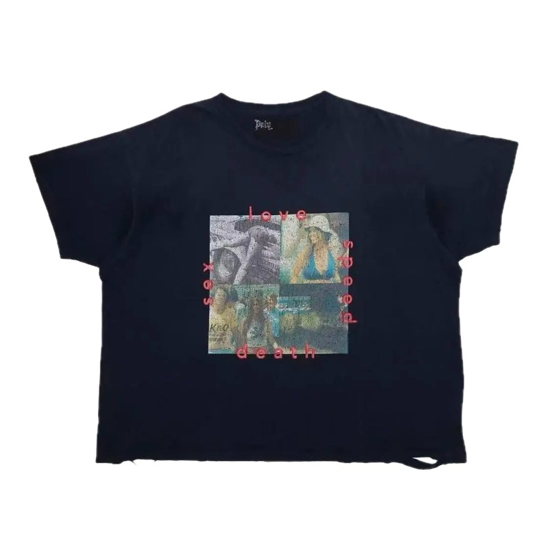 Paly Hollywood Collage Vintage Black T-Shirt