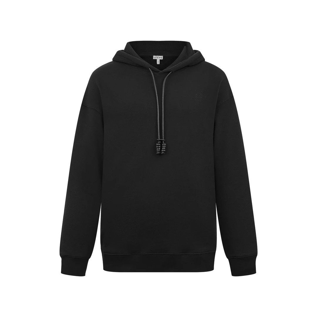 Hoodie with Plain Black Pullover Hoodie with Zip Detail