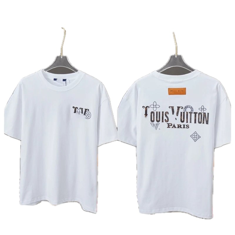 Louis Vuitton Monogram Vintage Style White T-Shirt