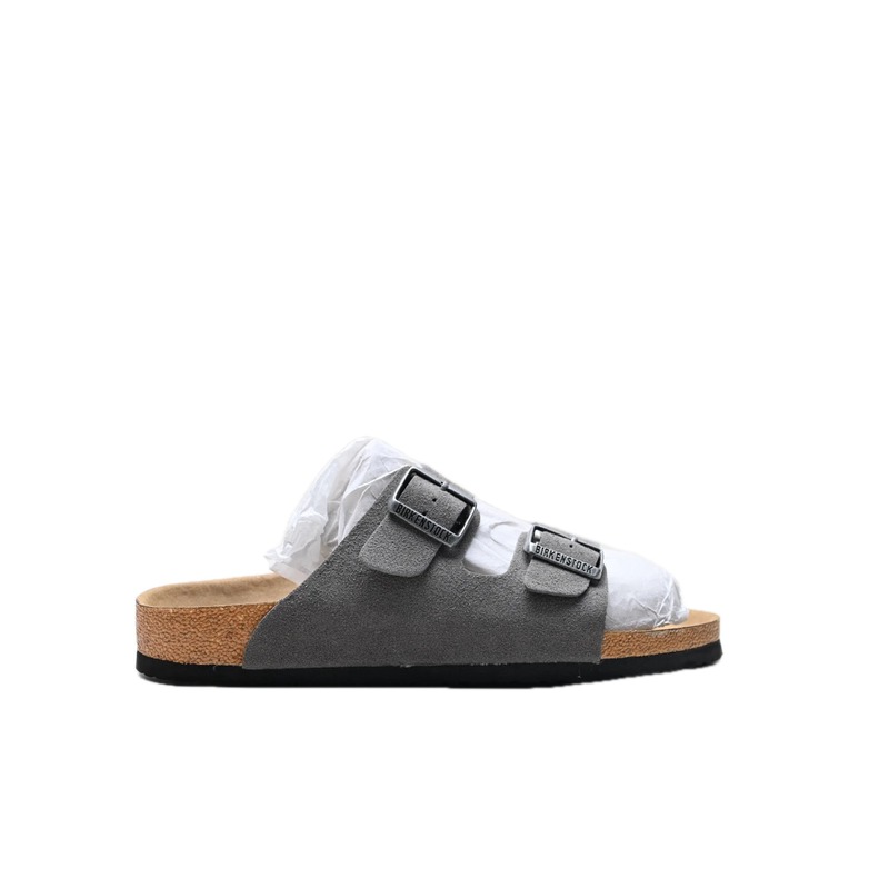 BIRKENSTOCK Classic Casual Style Grey Slide Sandals