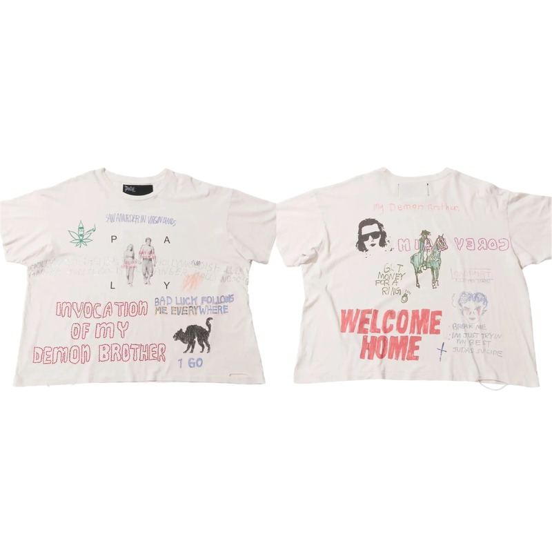 Paly Hollywood Devil Graffiti Street Style Off-white T-shirt