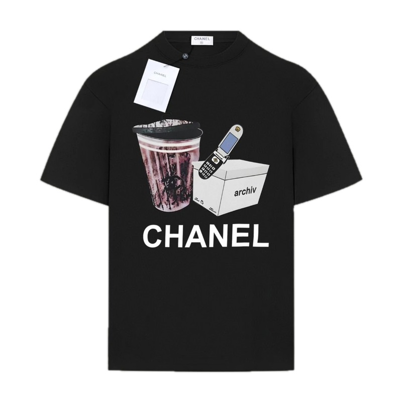Chanel retro-style black T-shirt