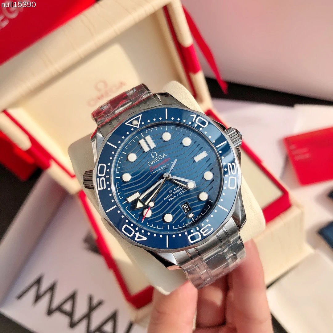 Omega Smart-Casual Seamaster Dive Watch - blue wave dial