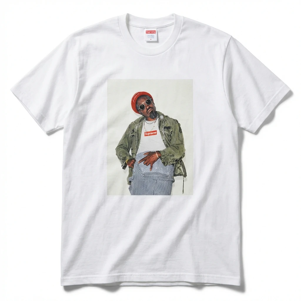 Supreme character print style white T-shirt