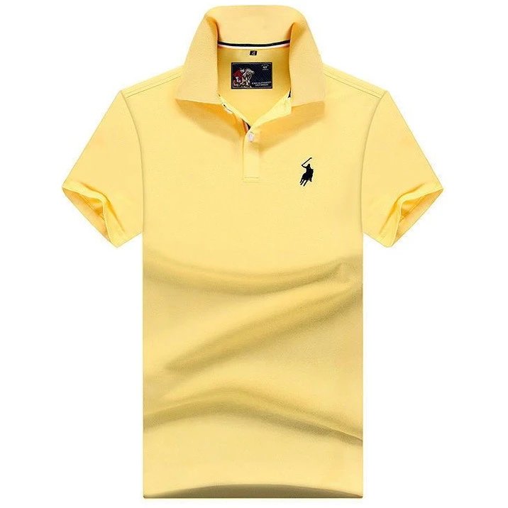 Ralph Lauren Premium Style Yellow polo shirt Bright Yellow Polo for Resort Outfits