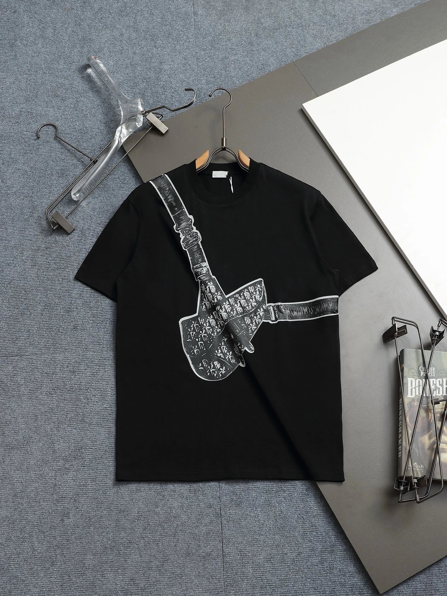 Dior Oblique Collection Streetwear Style Black Short-sleeve T-shirt
