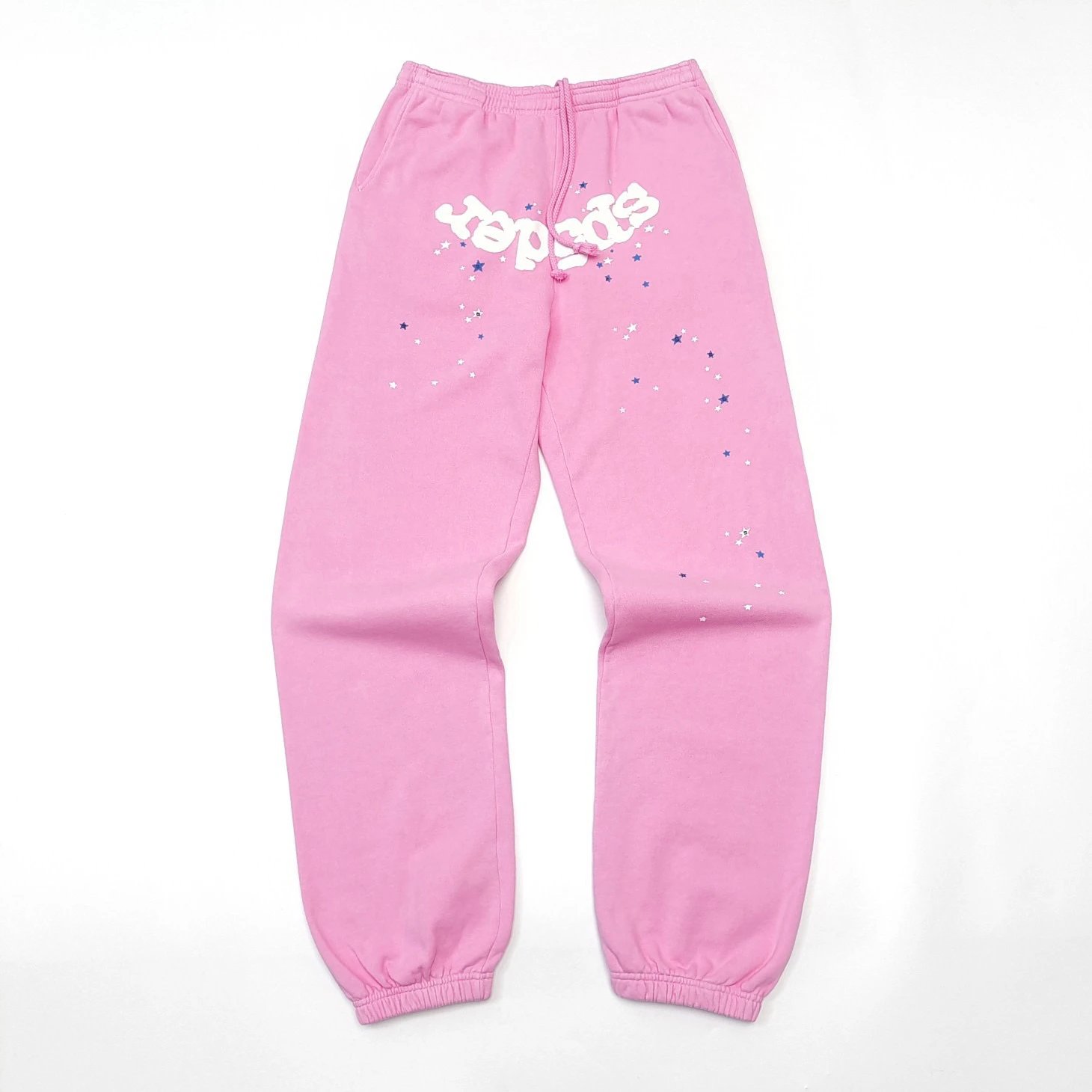 Pink Sp5der Graphic Sweatpants for travel