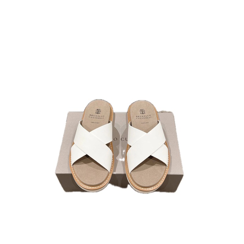 Brunello Cucinelli Casual-style White Slides
