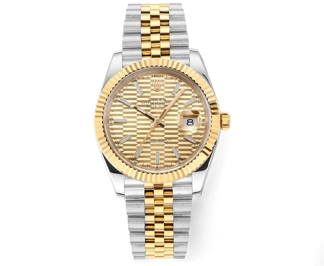 Silver And Gold Two-Tone Datejust Watch by Rolex - Outdoor Edit