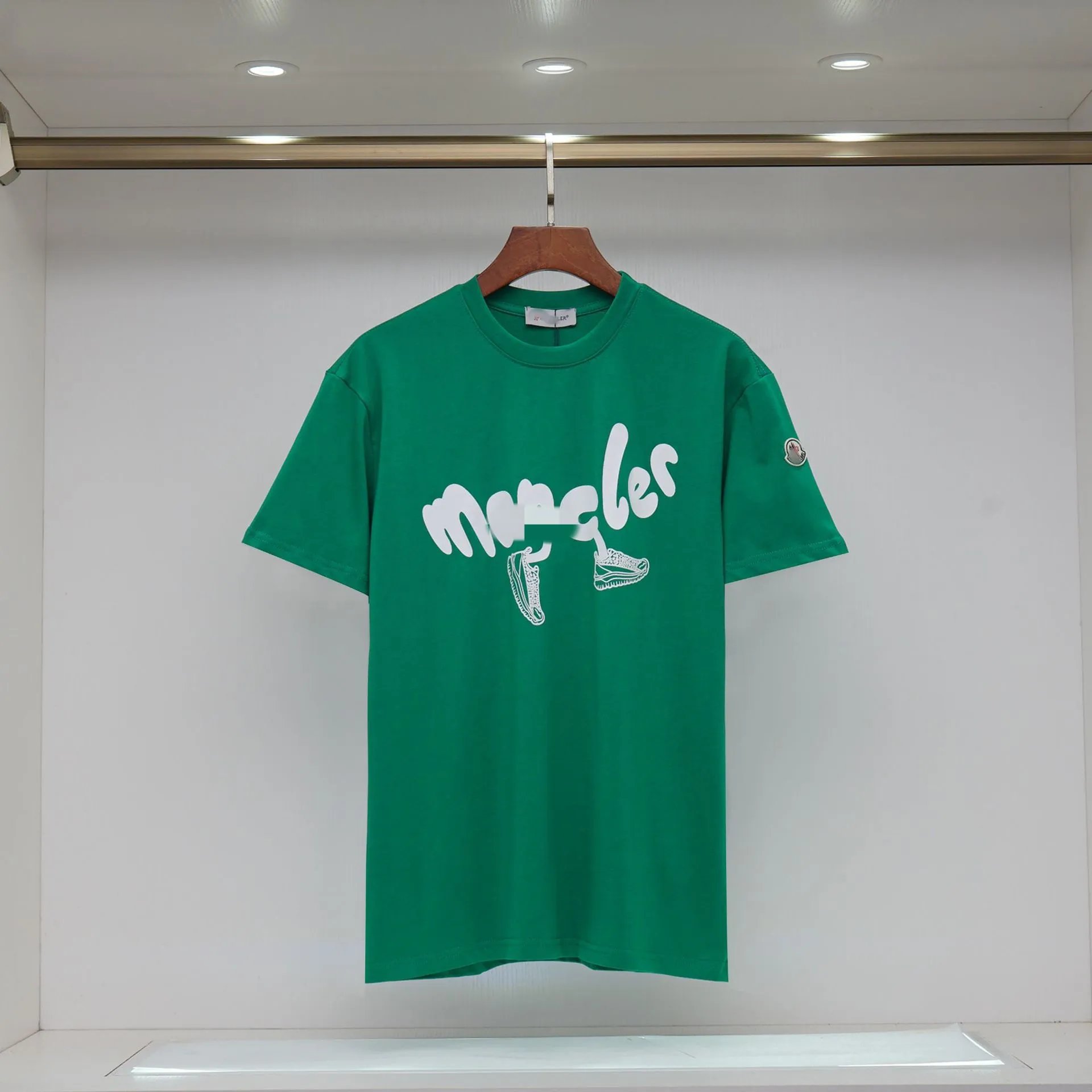 Moncler Graffiti Casual Style Green Short-sleeve T-shirt