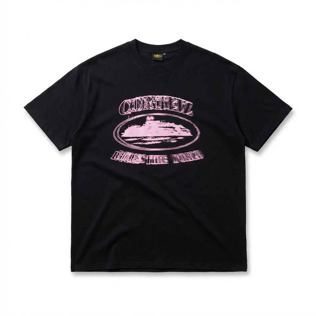 Corteiz Printed Trendy Black T-shirt