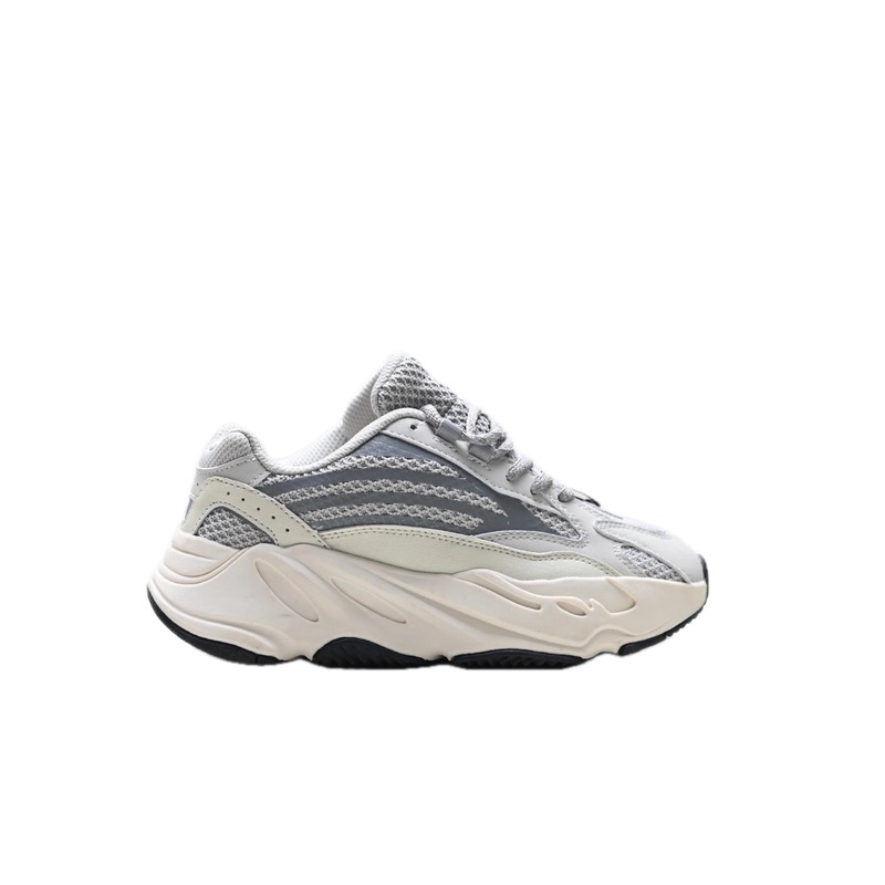 Adidas retro-style gray and white sports shoes