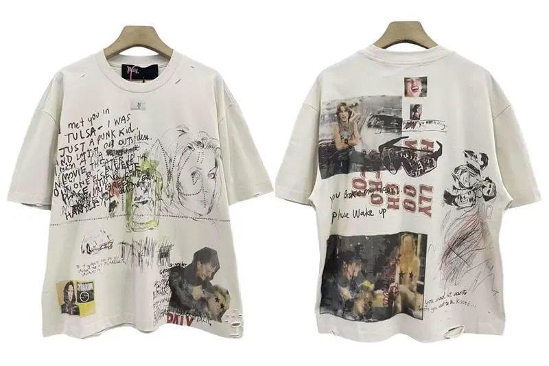 Paly Hollywood Graffiti Vintage Off-white T-shirt
