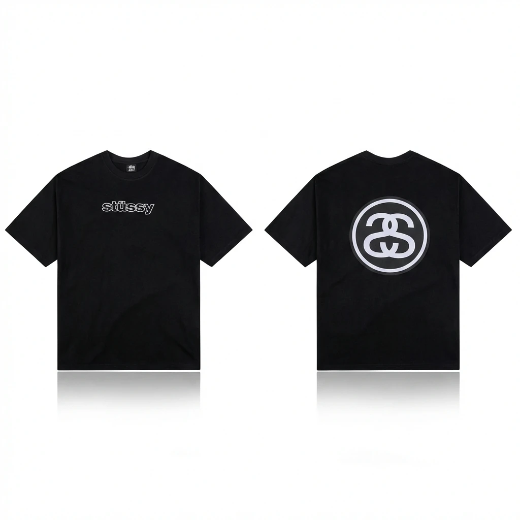 Stussy classic black T-shirt