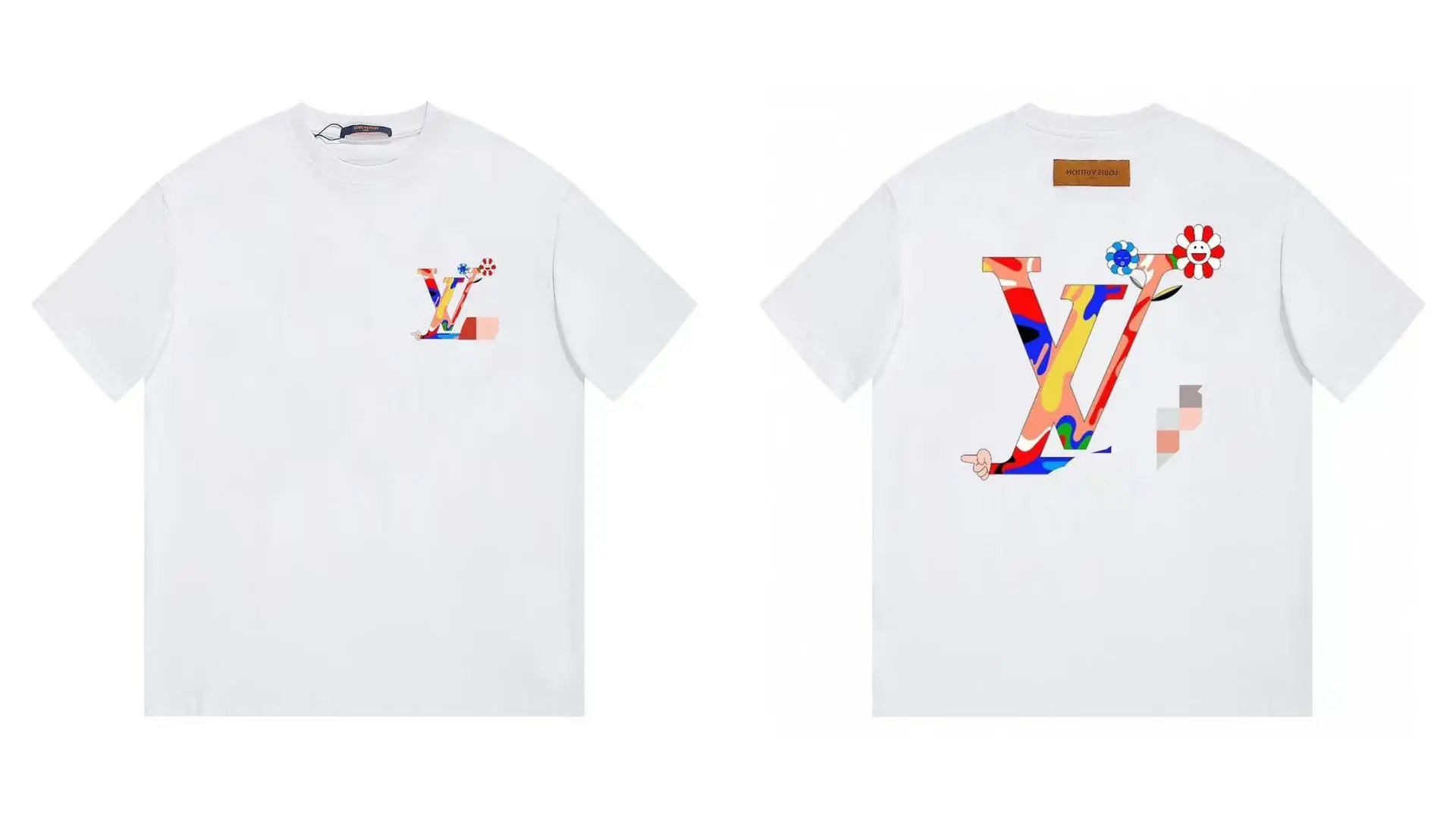 Louis Vuitton Sunflower Trendy White Short-sleeve T-shirt