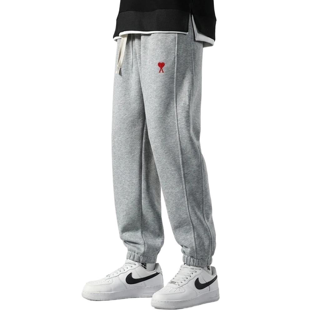 AMI & Easy Casual Style Grey Sweatpants