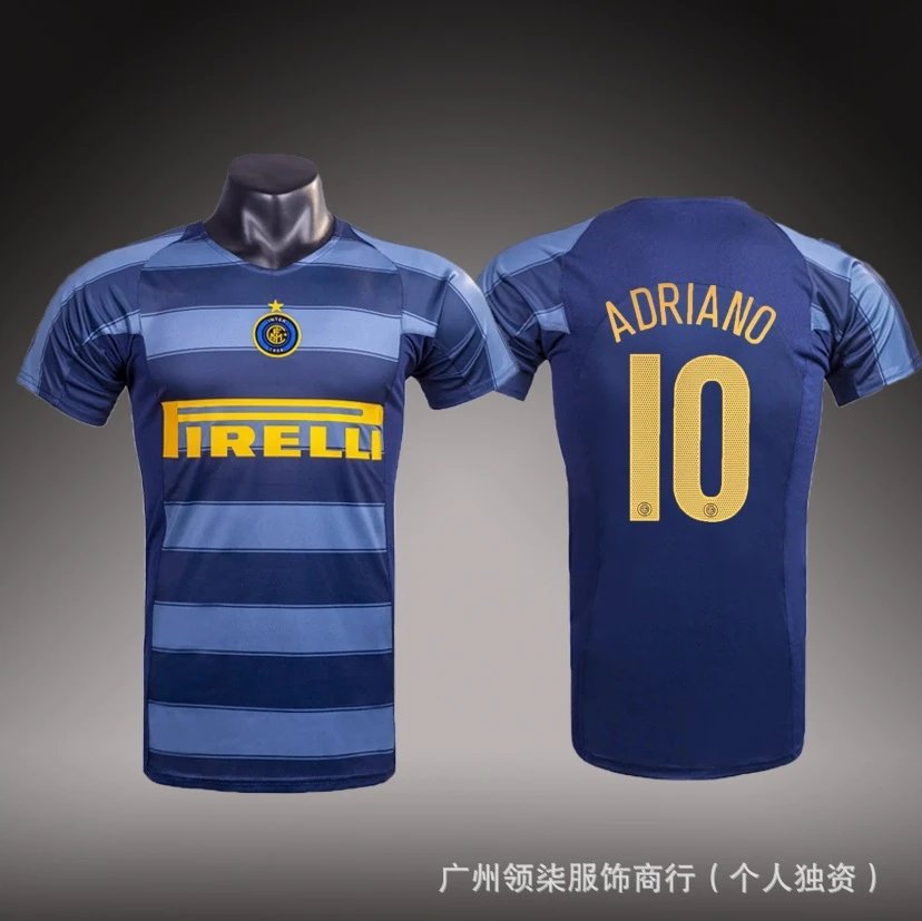 Inter Milan Weekend Brehme #3 soccer jersey Blue Black Striped for Seasonal Looks