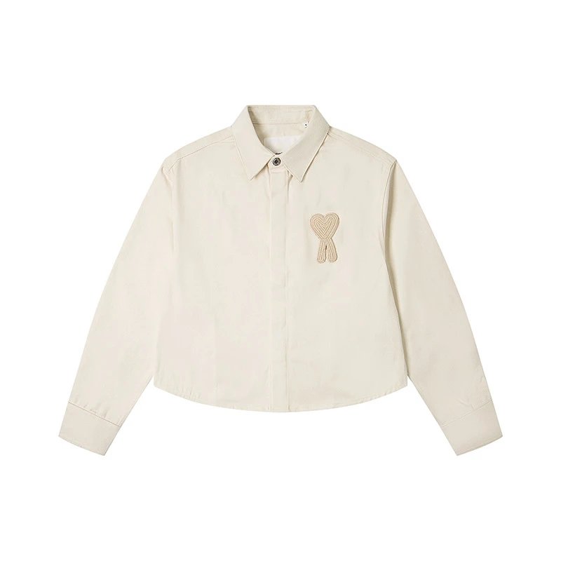 AMI embroidered love style white shirt
