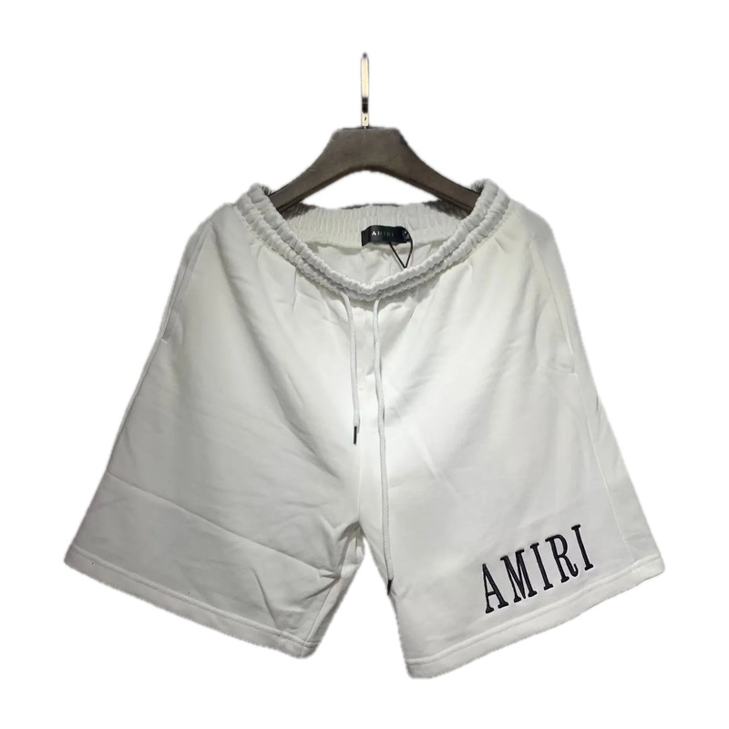 AMIRI Embroidered Street Style White Casual Shorts
