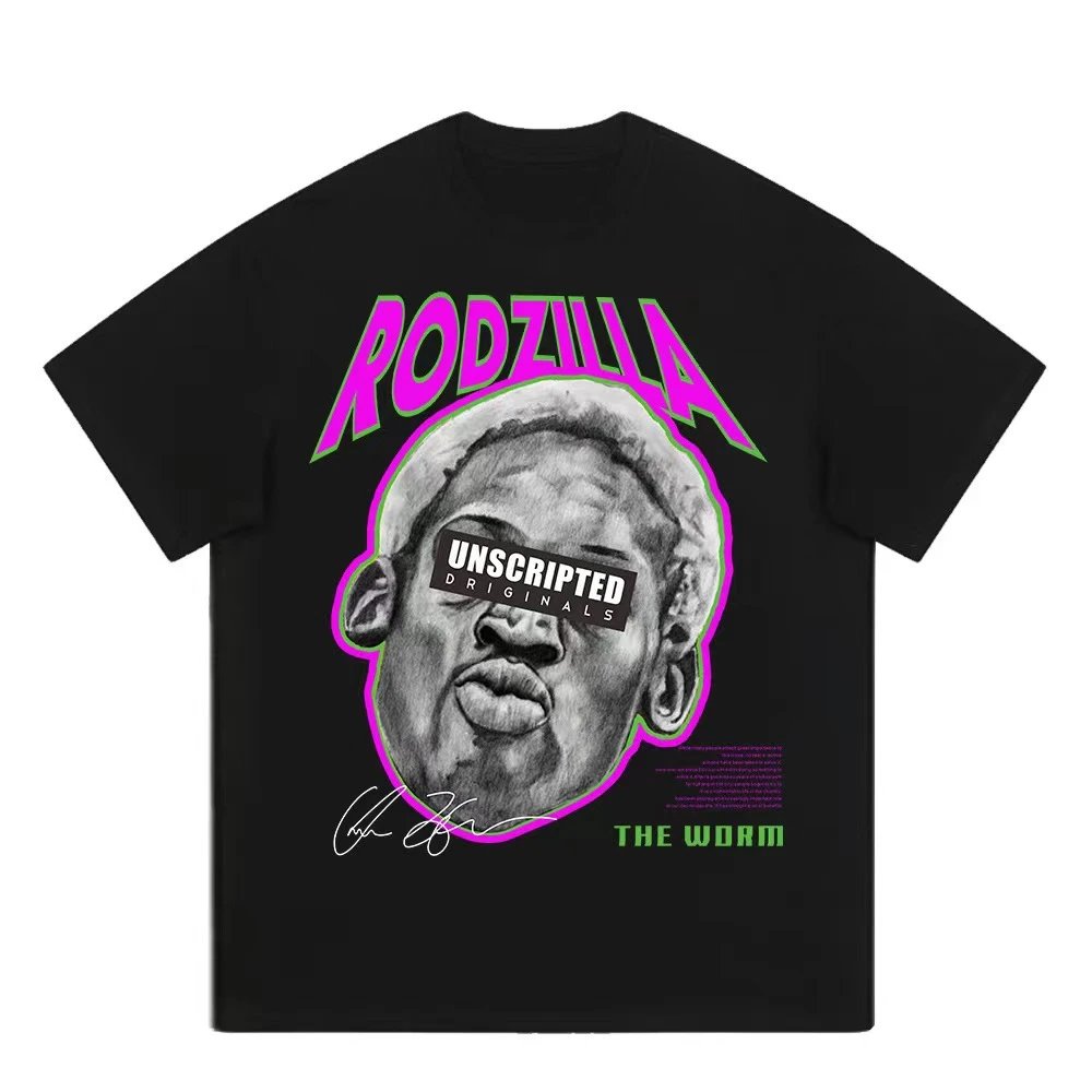 Tupac Daily Portrait graphic T-shirt Black Tupac Collage with Visual Detail