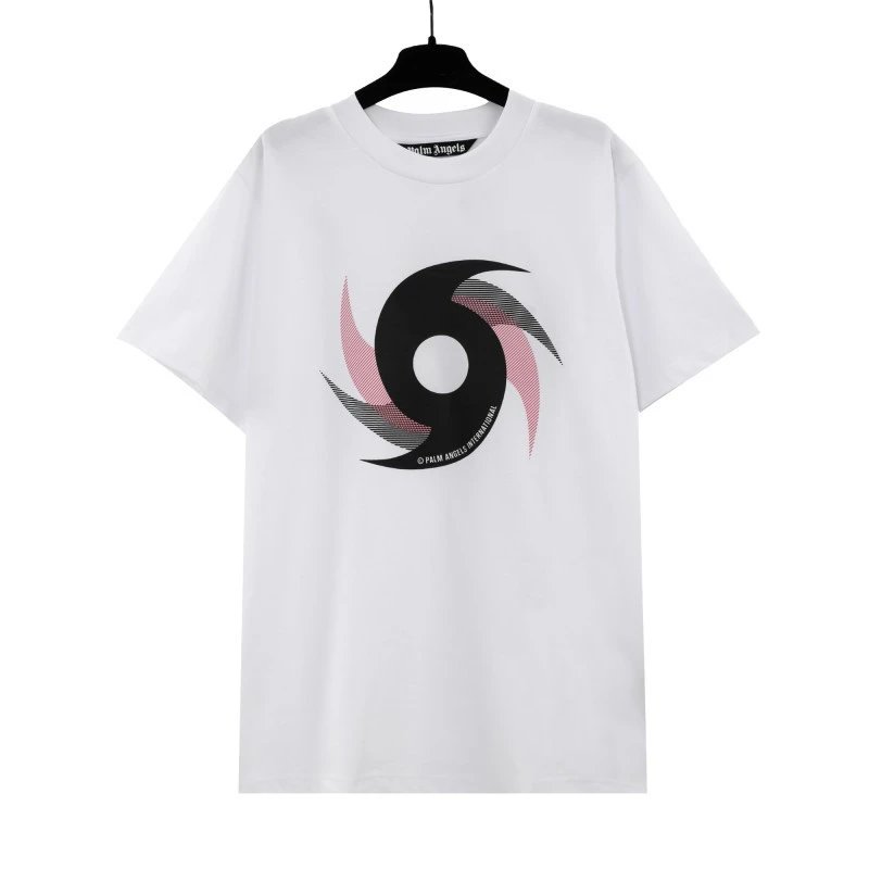 Palm Angels Easy Match Logo T-shirt White Palm Tree for Everyday Use