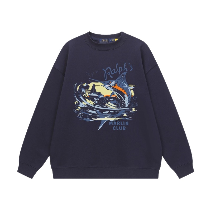 Ralph Lauren Marin Club Navy Blue Sweatshirt