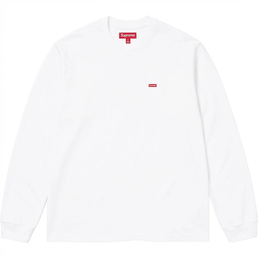 Supreme basic simple white long-sleeve