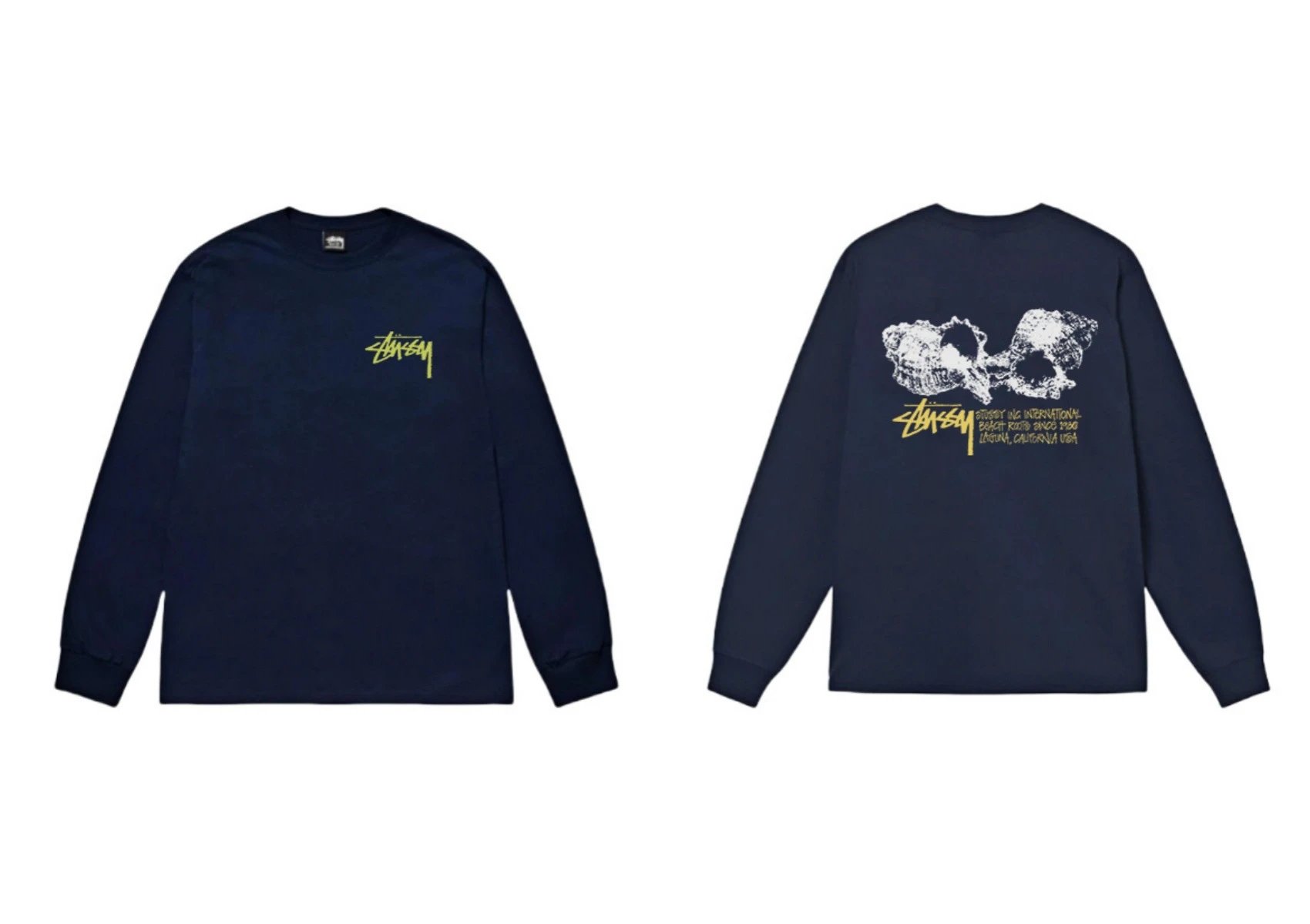 Stussy Skull Print Dark Style Long-sleeve