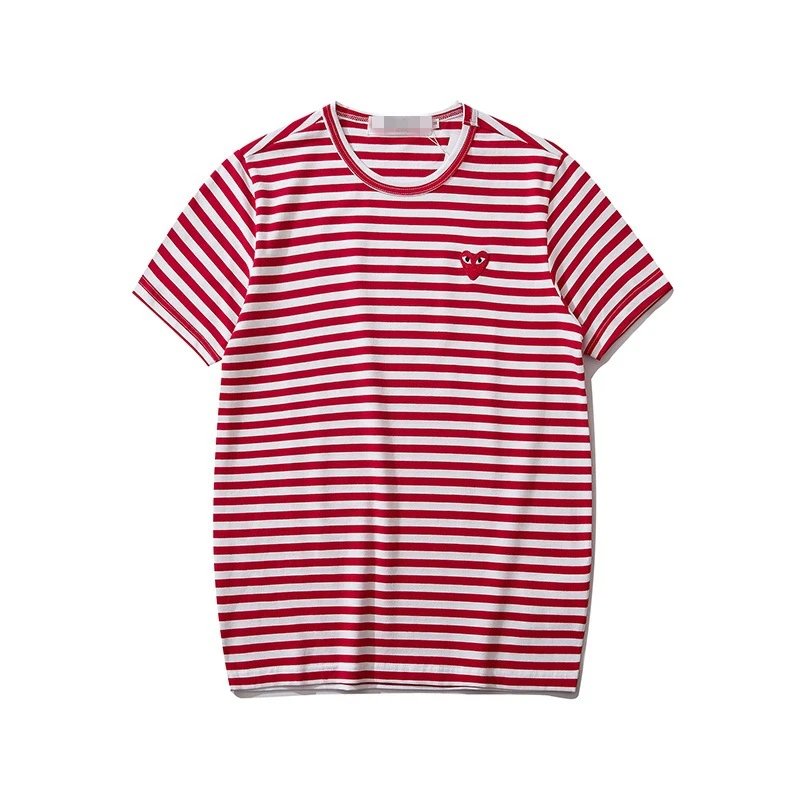 Comme des Garcons PLAY 2021-94 Red Style 2194 Heart Logo T-Shirt Relaxed Styling