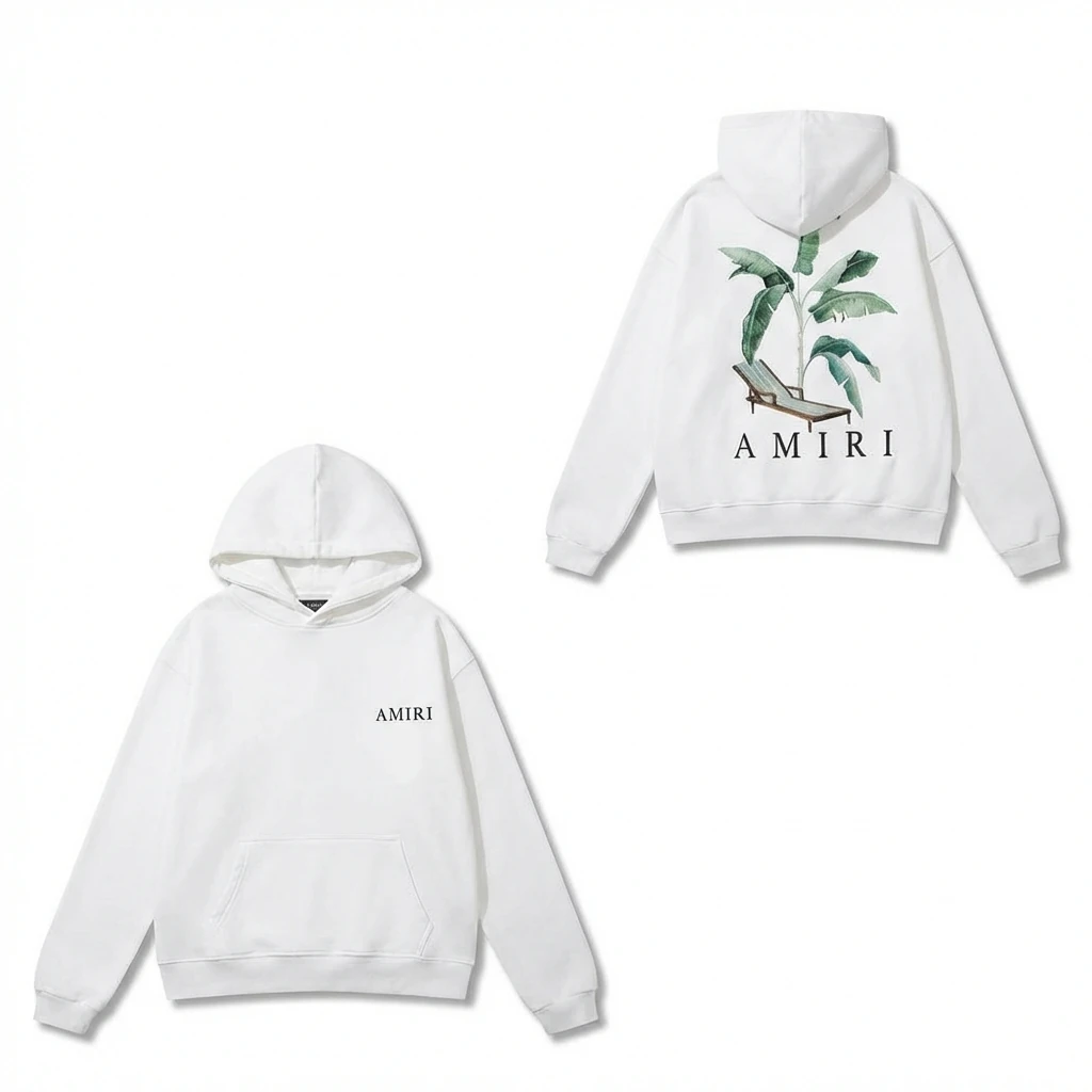 AMIRI Printed Casual White Hoodie