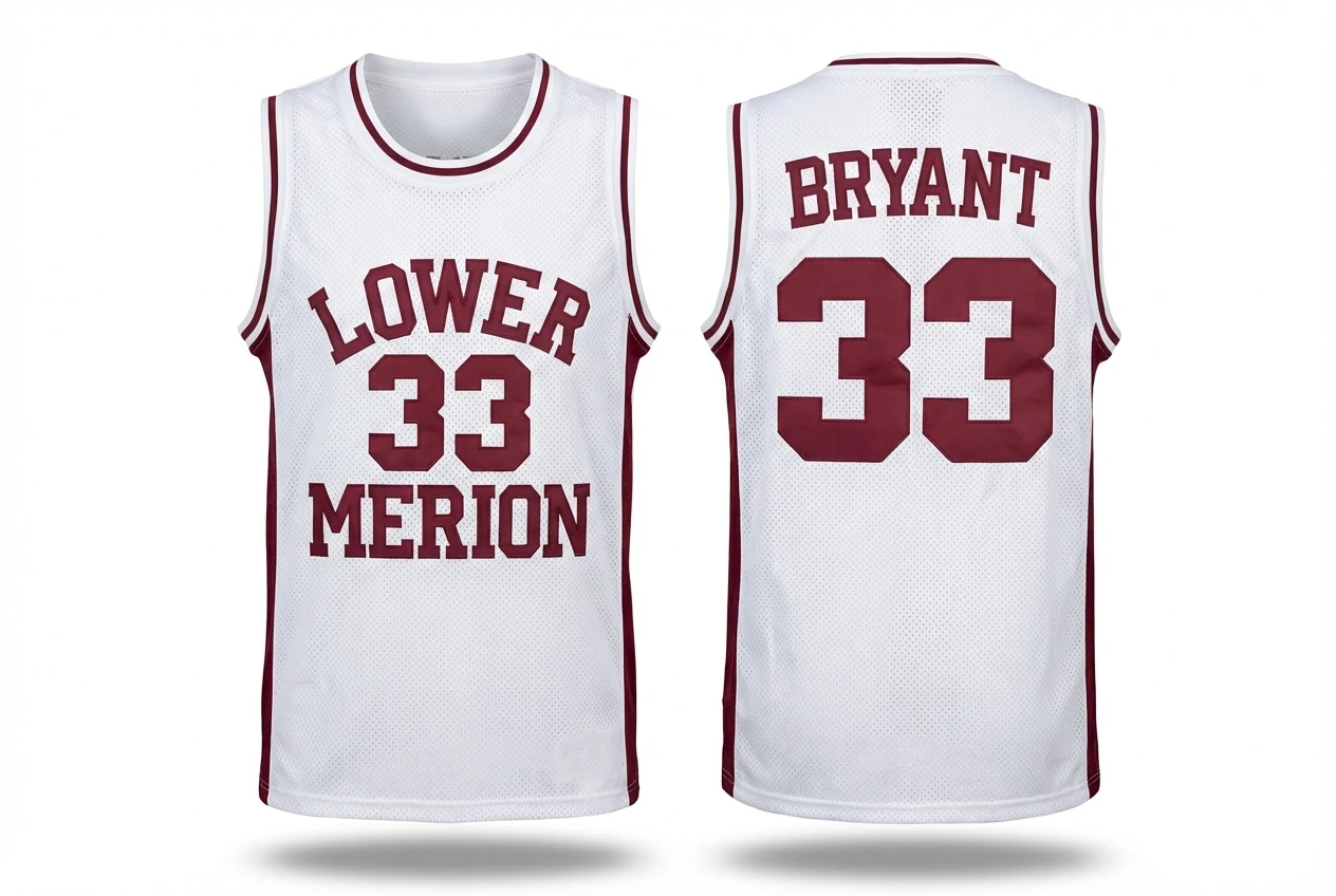 Kobe retro-style white basketball uniform