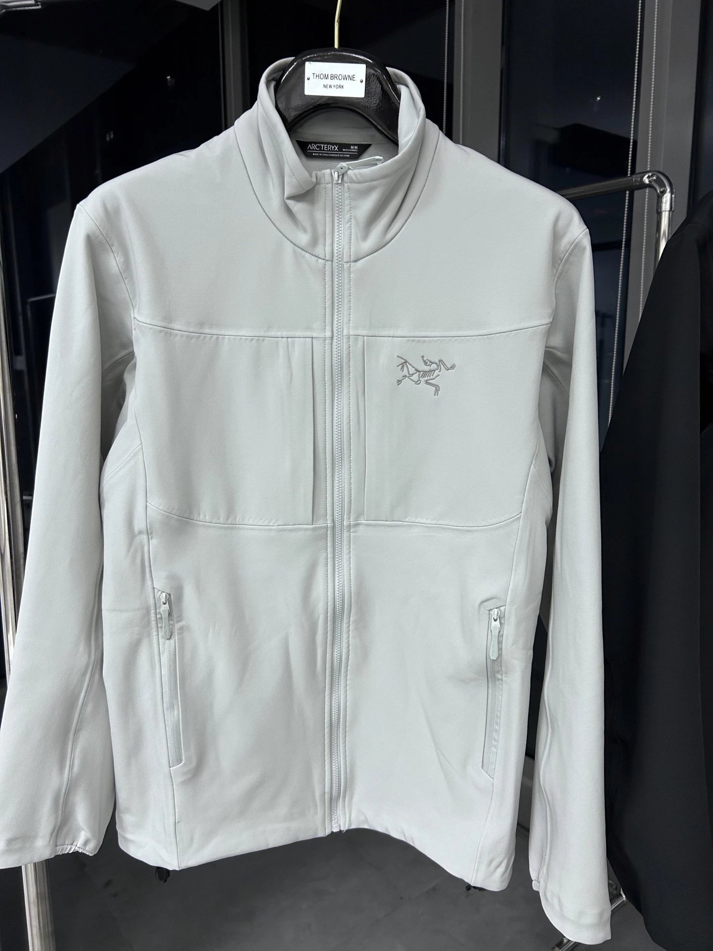 Arc’teryx lightweight light gray jacket
