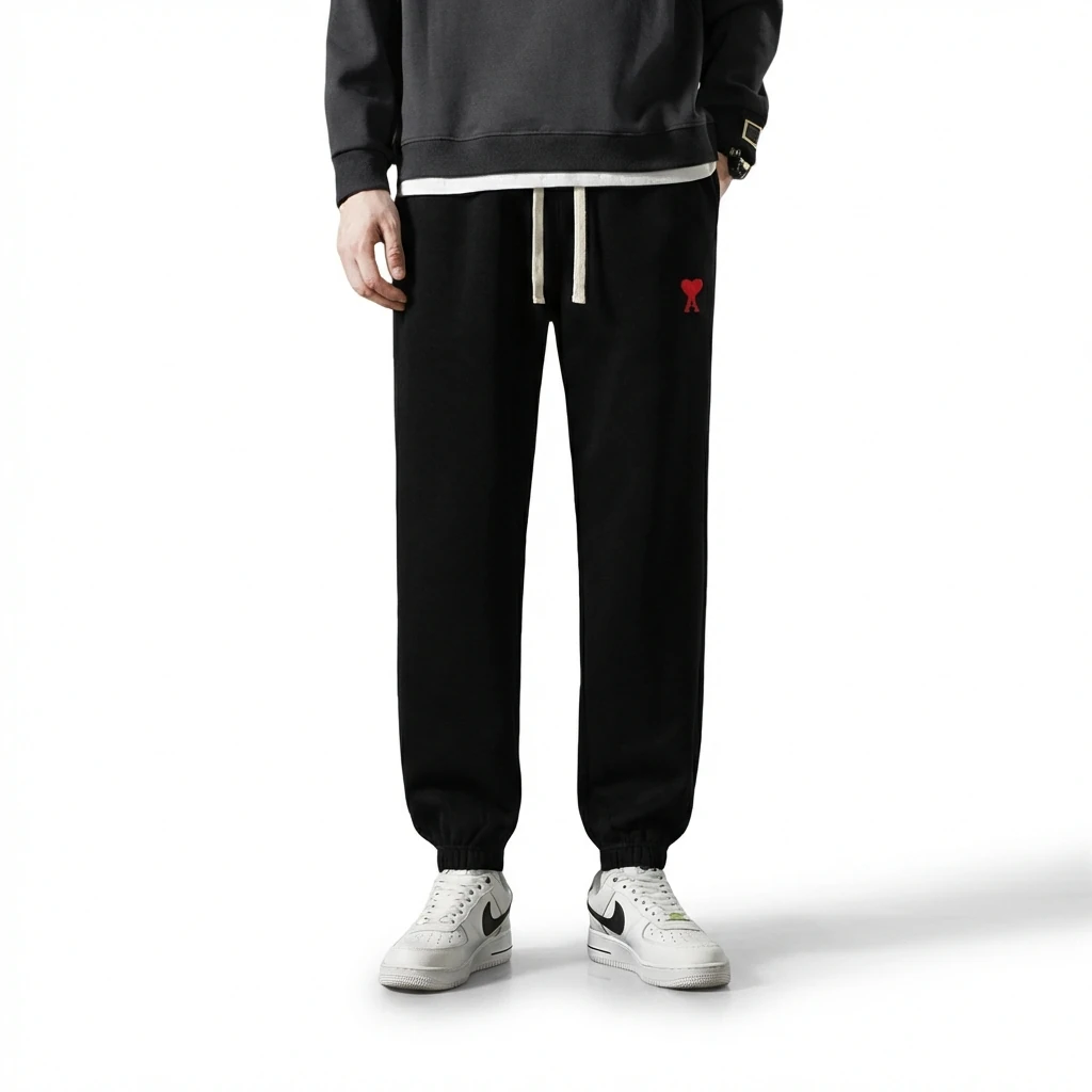 AMI & Easy trendy brand black sweatpants
