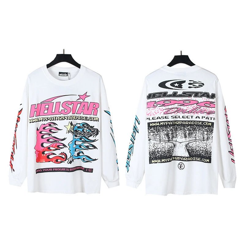 Hellstar Print Street Style White T-shirt