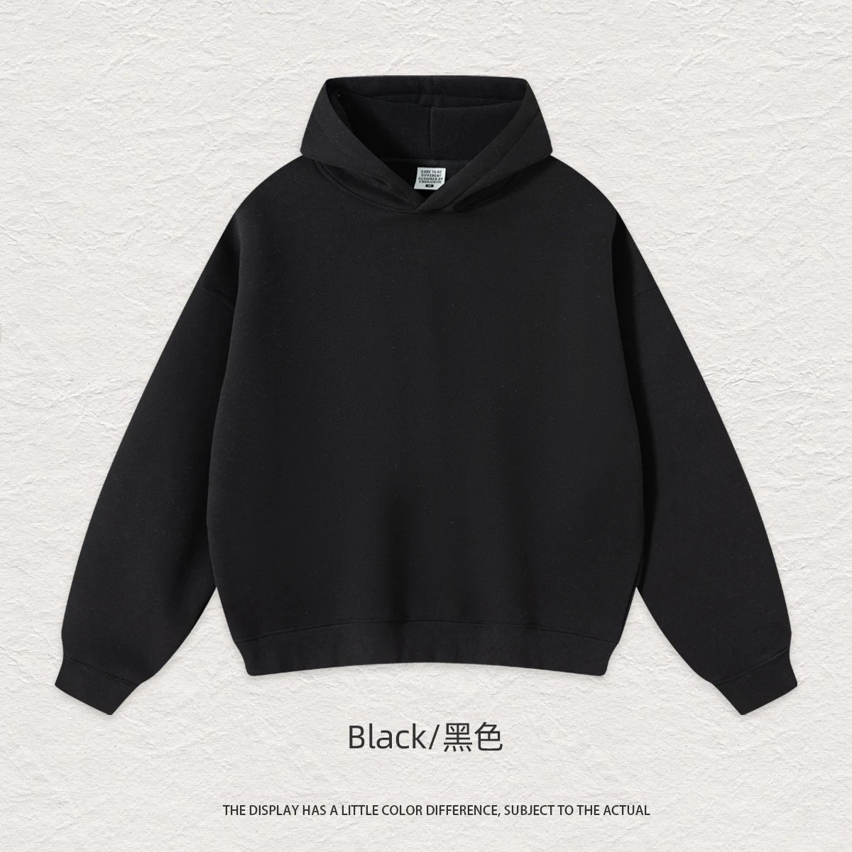 Classic Blank pullover hoodie Black Minimal A for Daily Styling