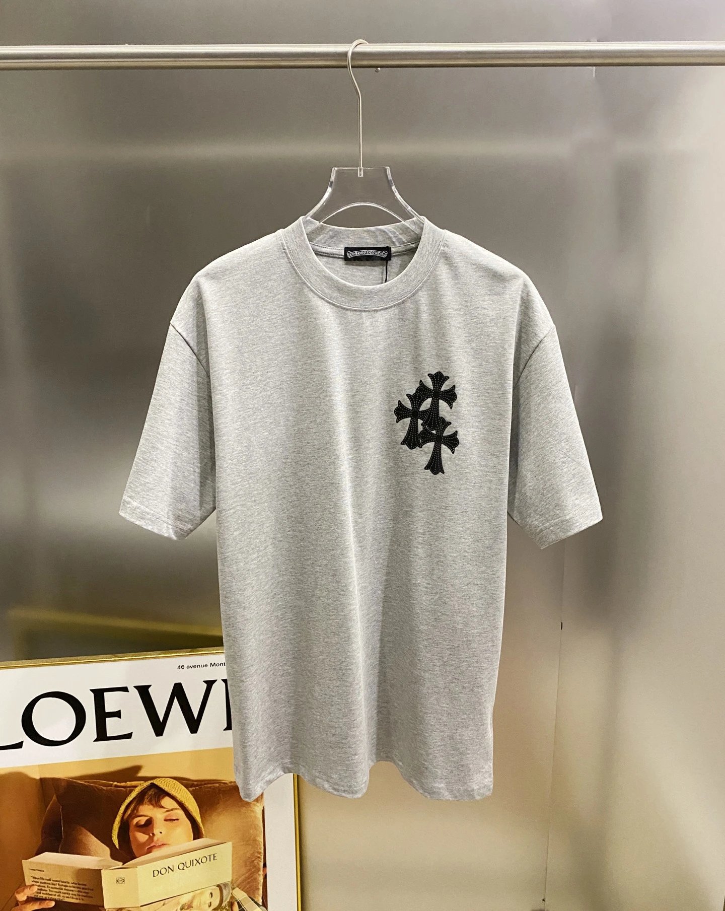 Chrome Hearts Cross Flower Grey T-shirt